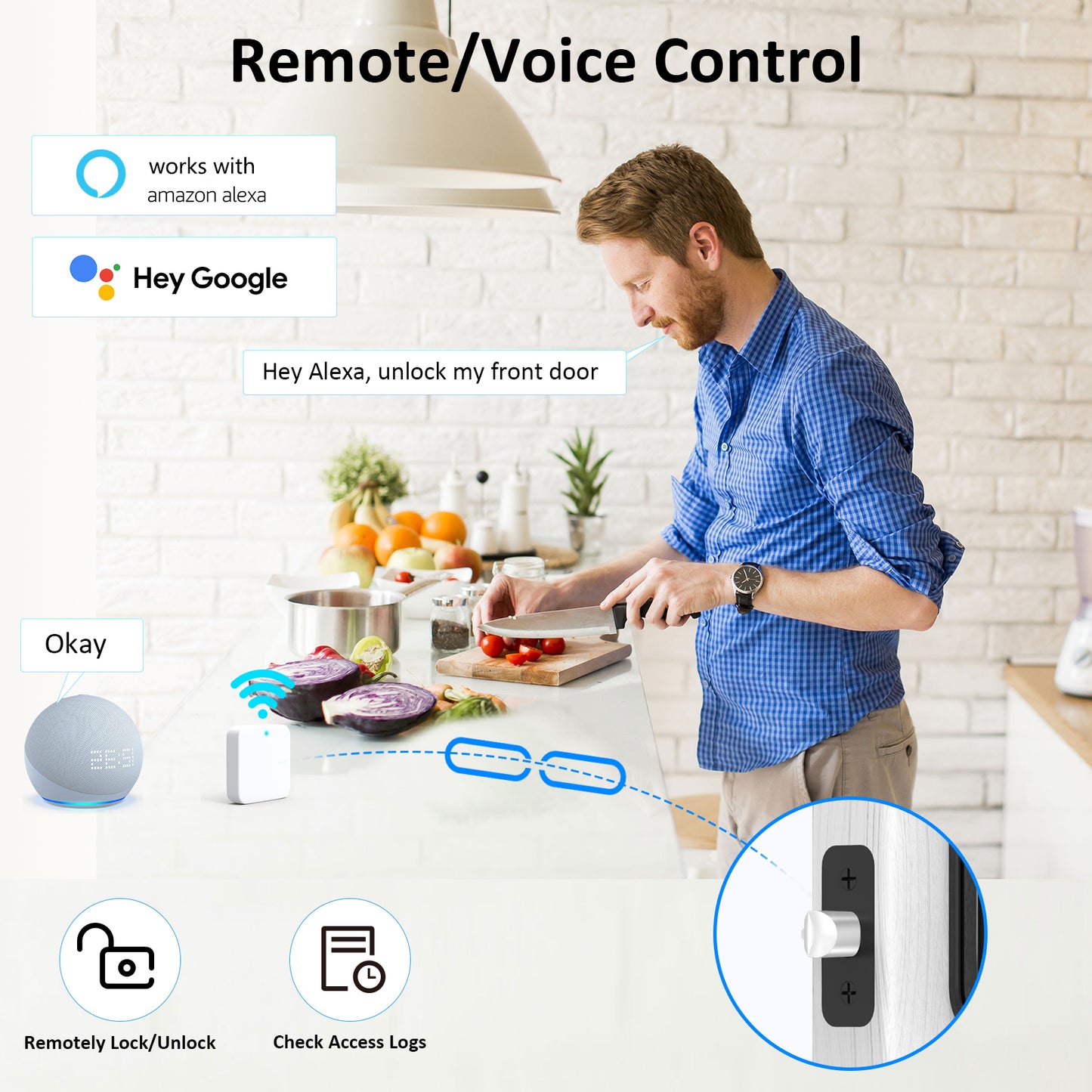 Zowill DK06G WiFi Smart Lock, with Remotely Control, Touchscreen Keypads, App Control, with Remotely Control, Touchscreen Keypads, App Control,