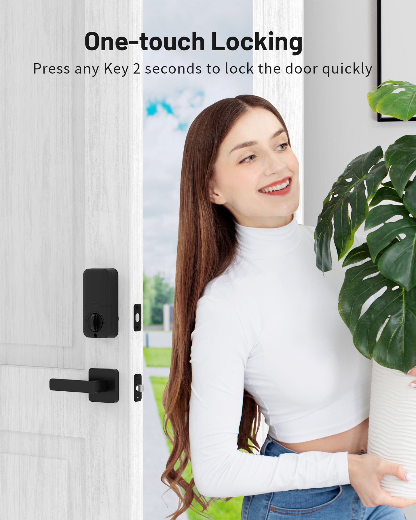 Zowill Keypad Digital Deadbolt with Handle Sets DK01-H