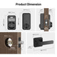 Zowill Fingerprint Keypad Digital Deadbolt with Handle Sets DK02A-L