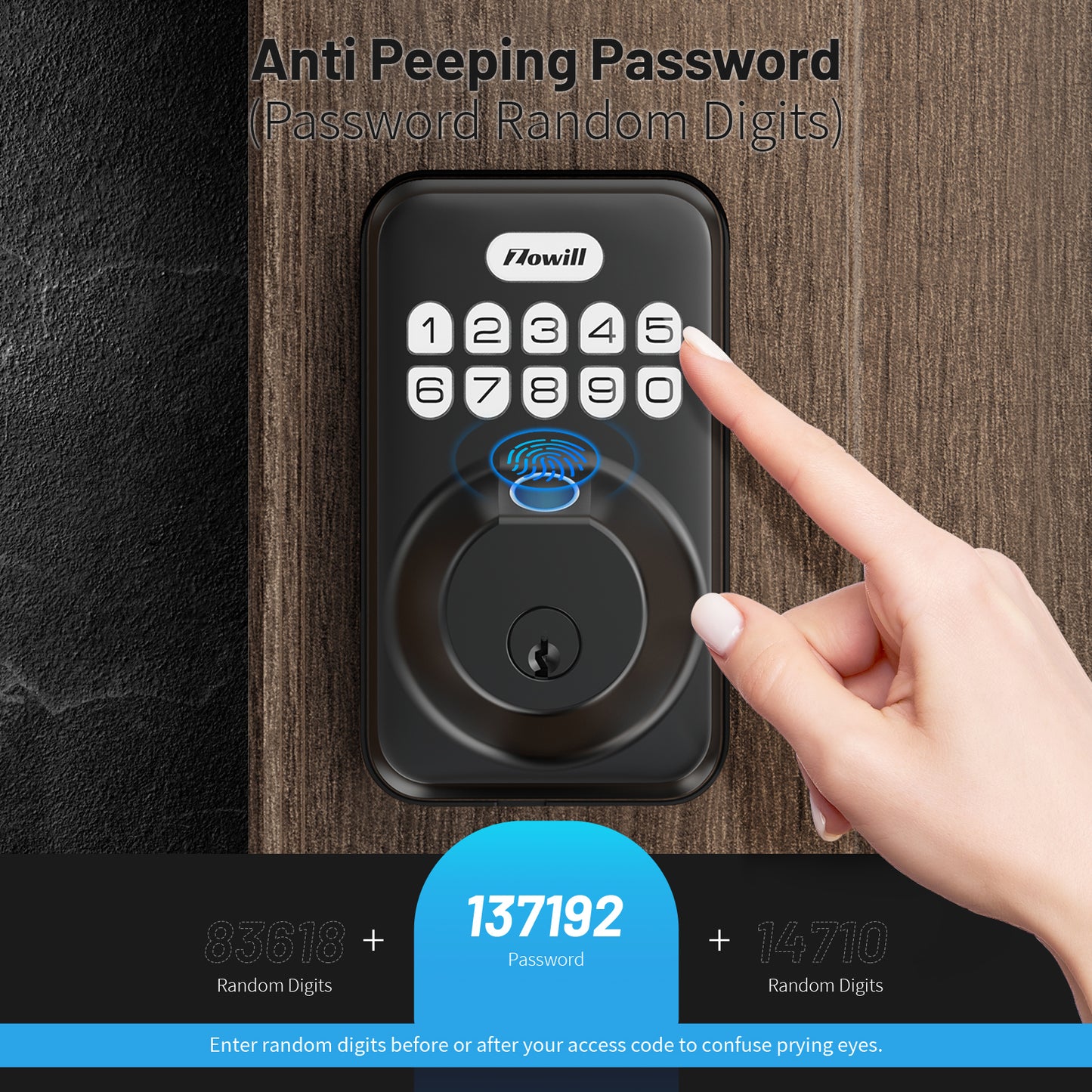 Zowill Fingerprint Keypad Digital Deadbolt-DK02A