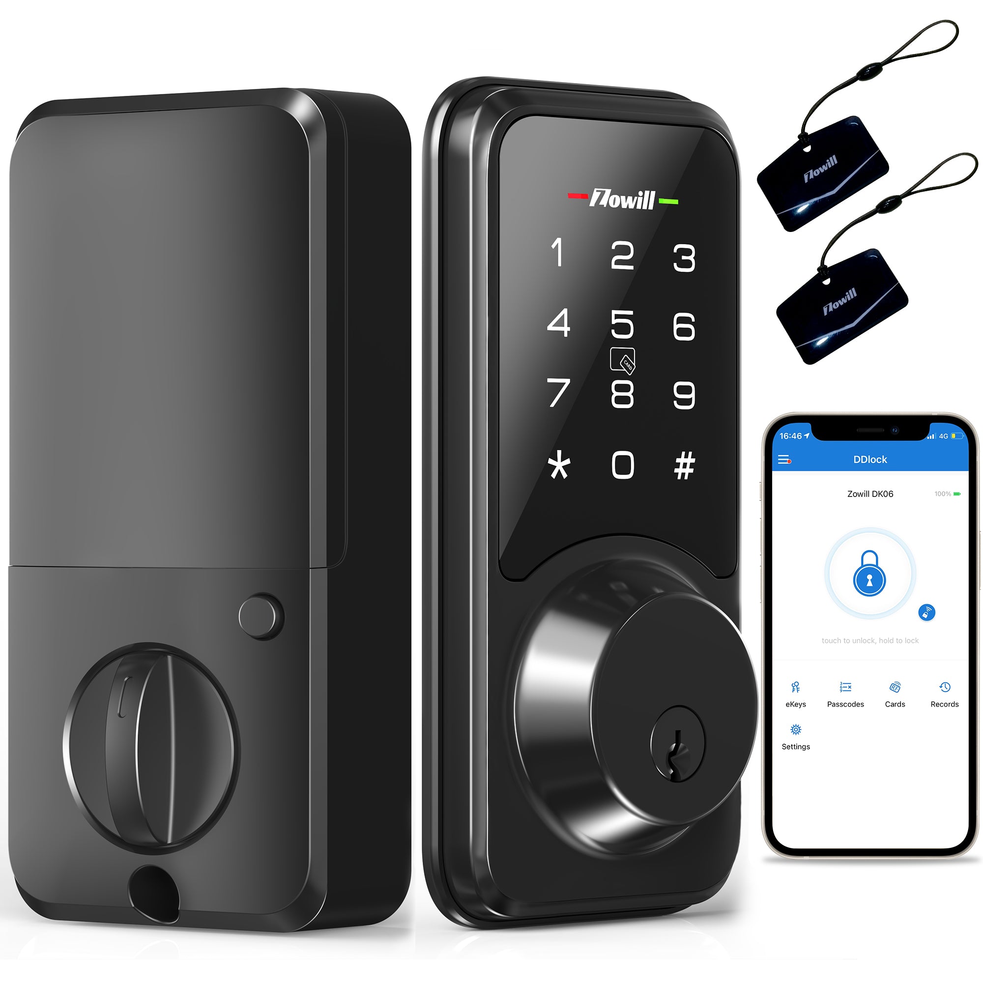 Keyless Entry Door Lock with Bluetooth App DK06 – zowill