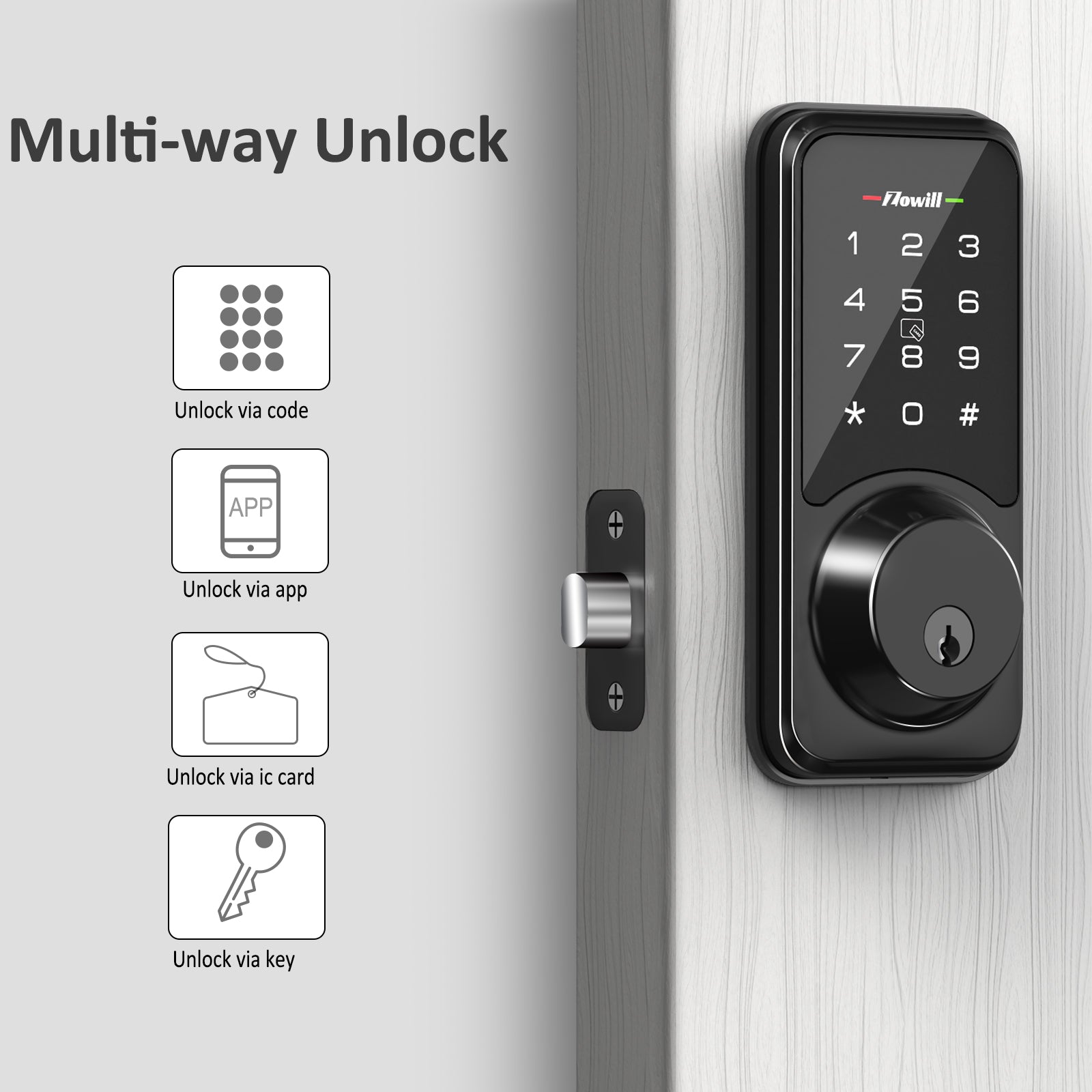 Keyless Entry Door Lock with Bluetooth App DK06 – zowill